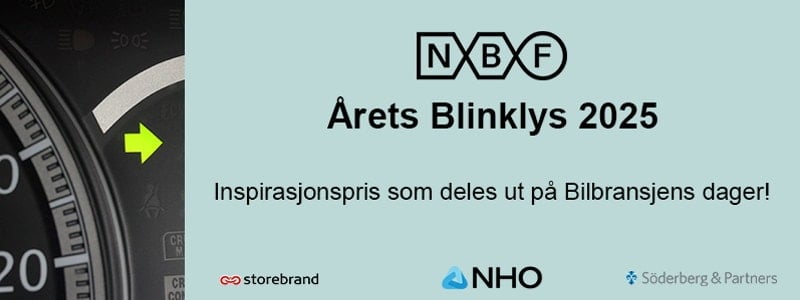 Blokk med tekst  årets blinklys