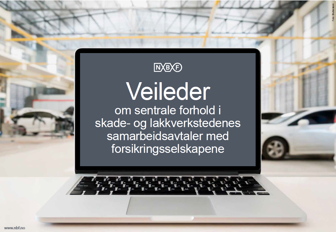 forside veileder om sentrale forhold i skade- og lakkverkstedenes samarbeidsavtaler med forsikringsselskapene JUNI 2024.png